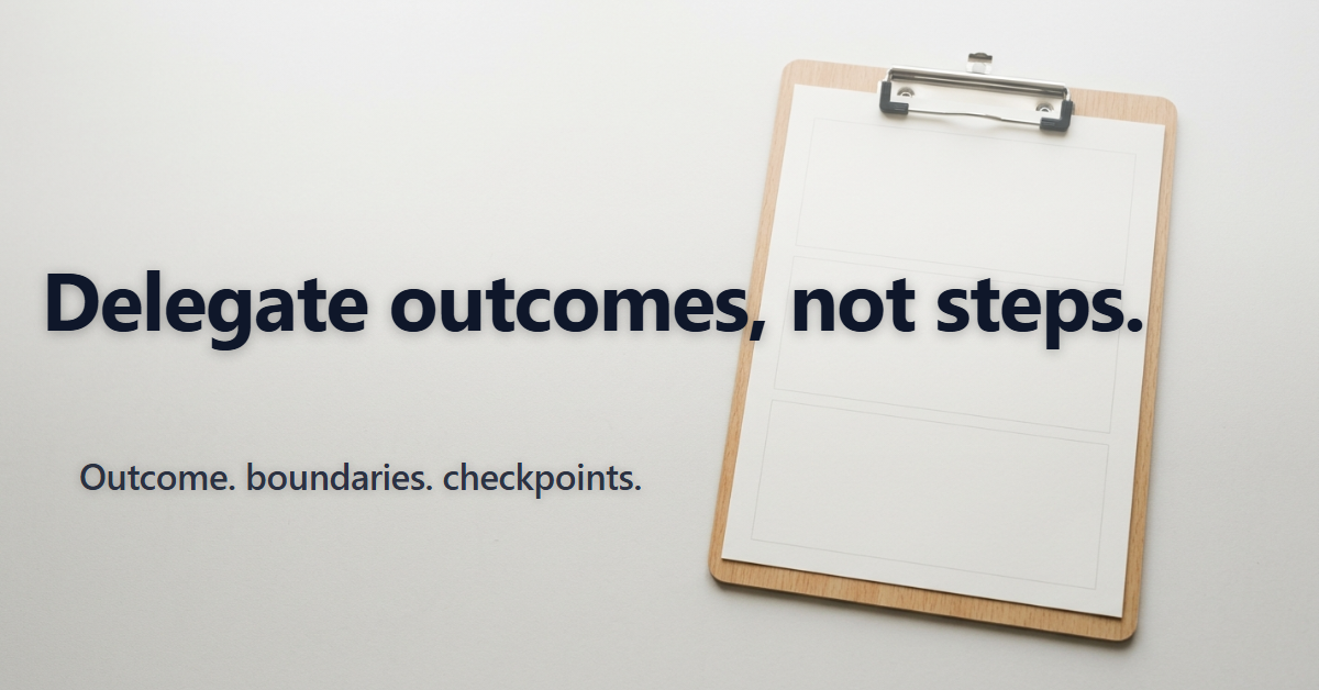 How to delegate without micromanaging