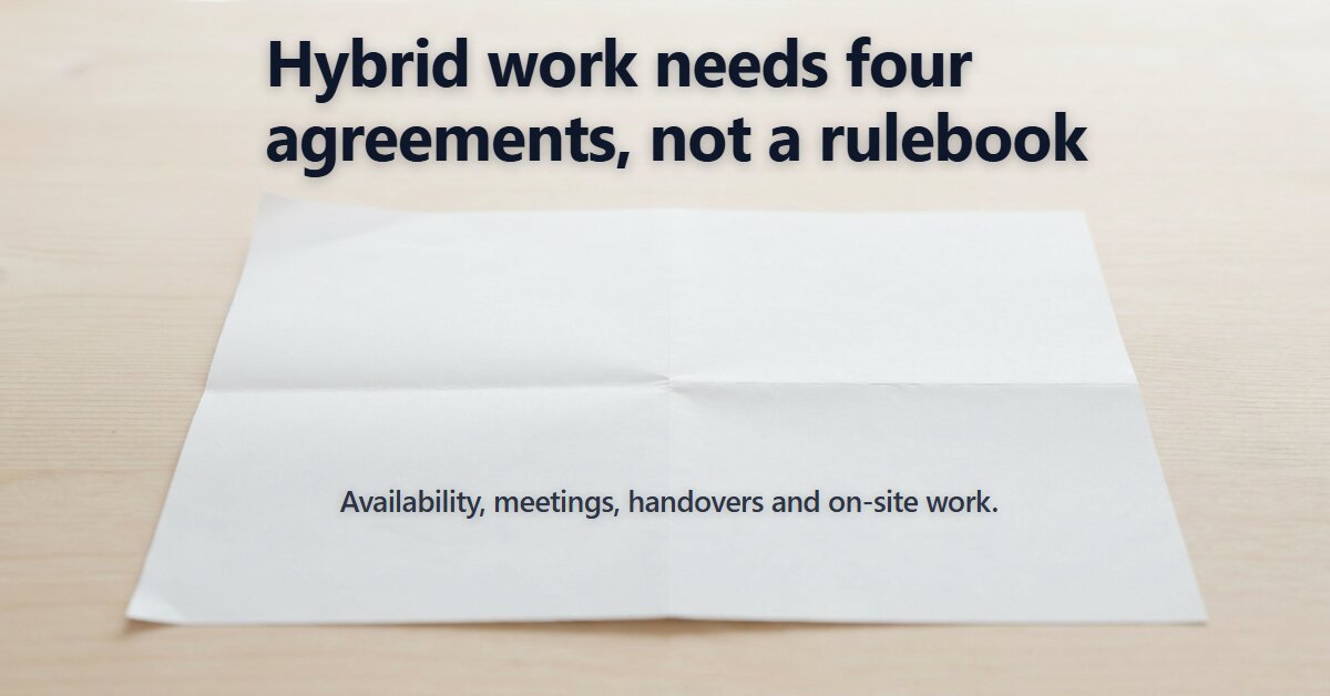 What small teams should agree on for hybrid work