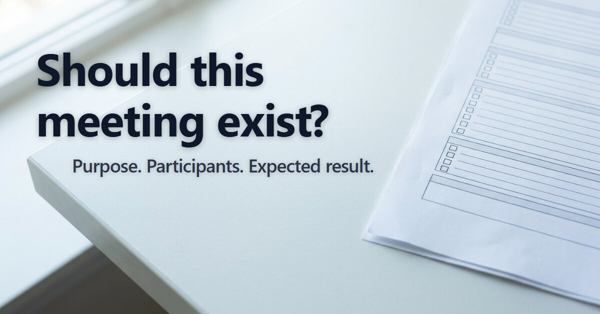 How to decide whether a recurring meeting should exist