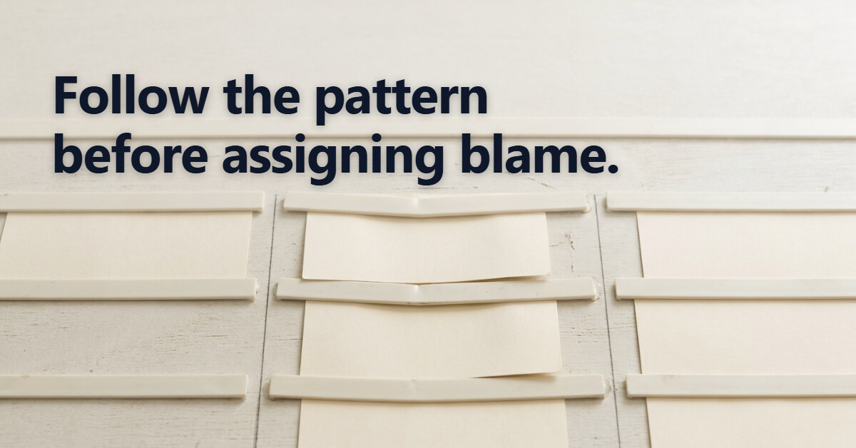 Is a recurring mistake a people problem or a process problem?